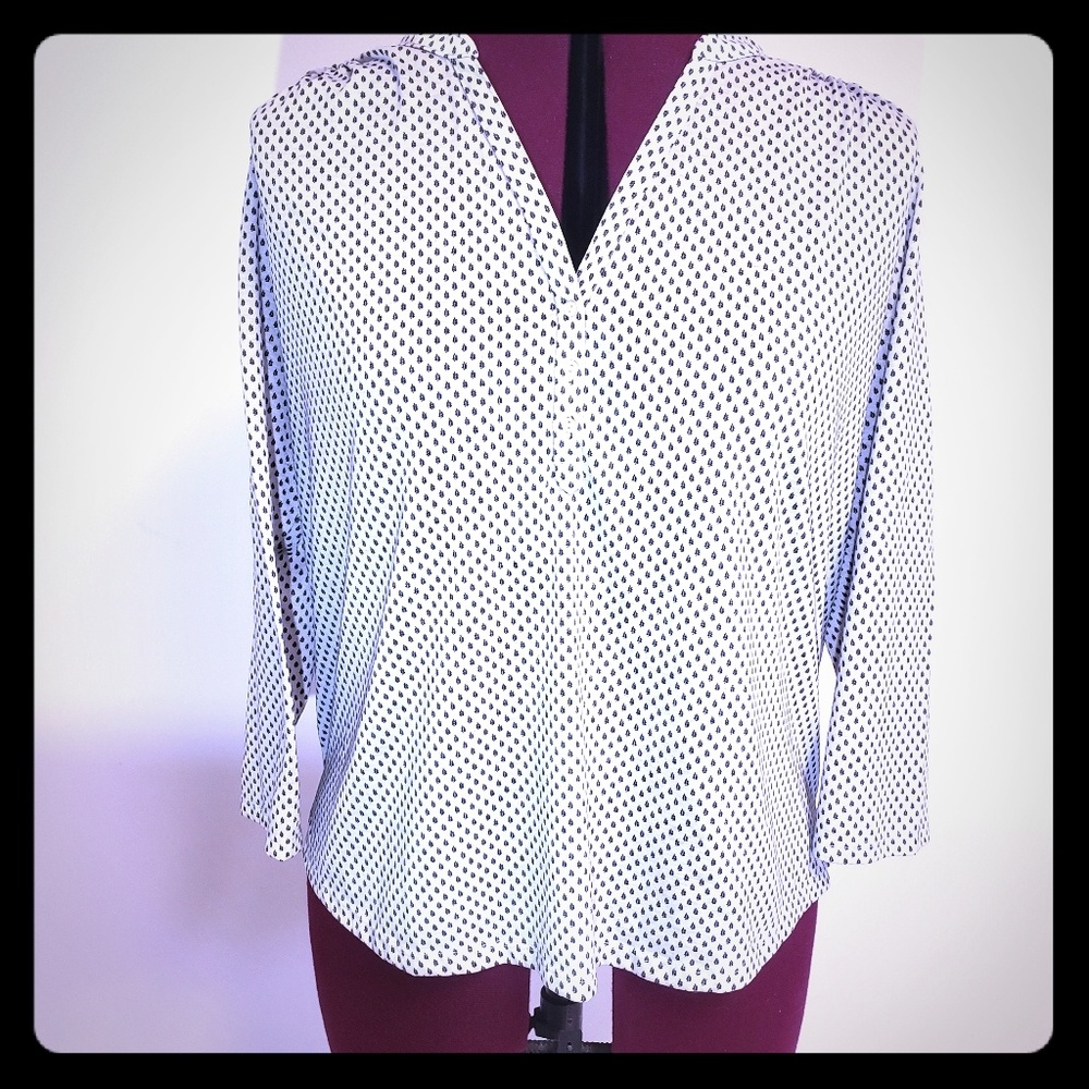 H&M long sleeve patterned top